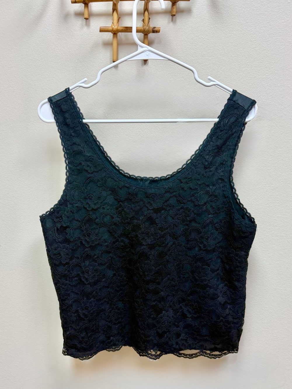 80s Vintage 🖤  Chic by H.I.S. Lacy Satin Lingerie Slip Tank